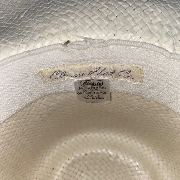 Classic Hat Co. White Straw 10gal Cowgirl Hat 60cm - Picture 11 of 15